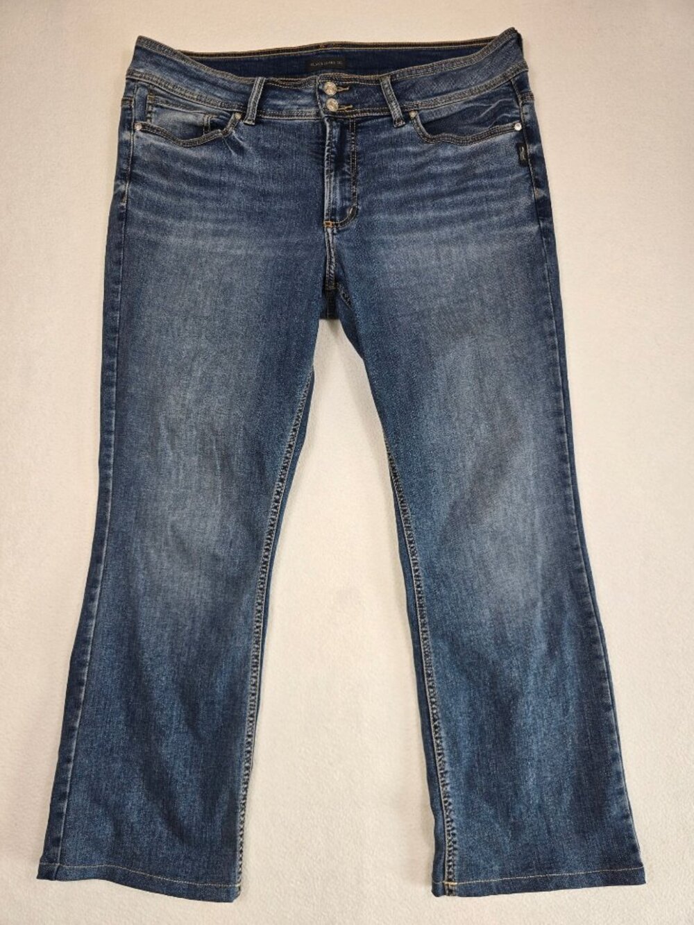 Silver Jeans Co Womens Suki Slim Bootcut Jeans W31 L29 Blue Denim Mid Rise